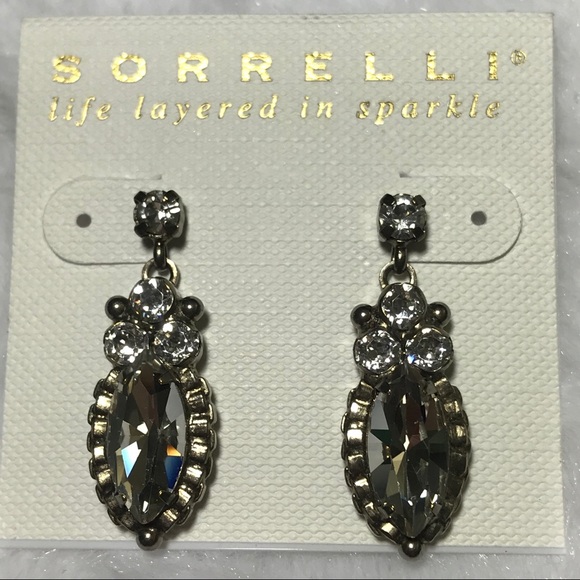 NWT SORRELLI noble navette drop earring crystal - Picture 2 of 4